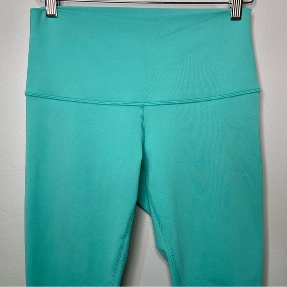 Lululemon Wunder Under High Rise Crops Bali Breeze Roll Down Crop Leggings 8 - Picture 6 of 14